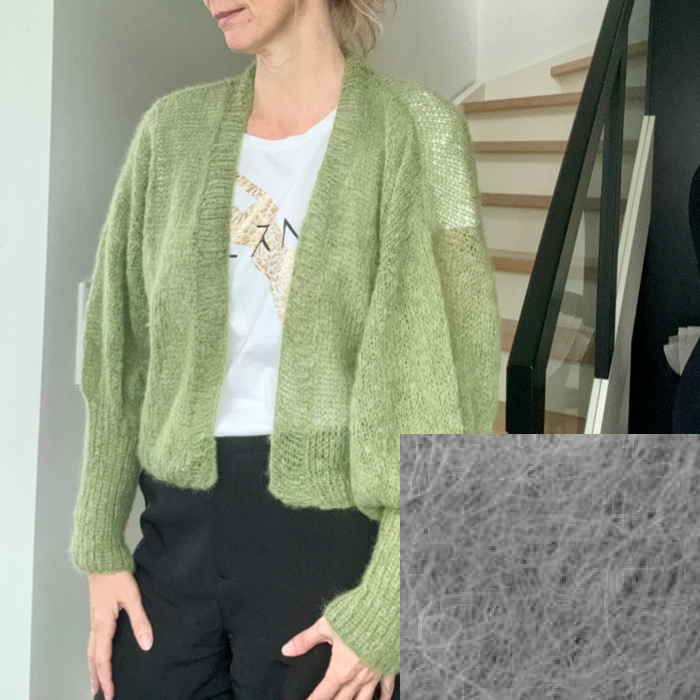 P&G Cardigan med ribkanter strikkekit