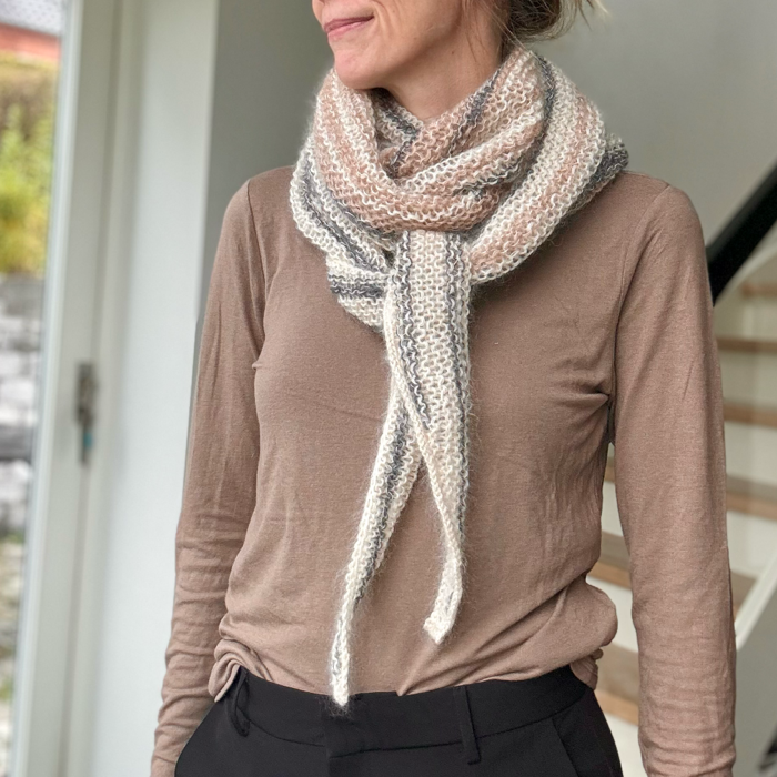 P&G Tørklæde, hoodie og sjal med farveskift strikkekit