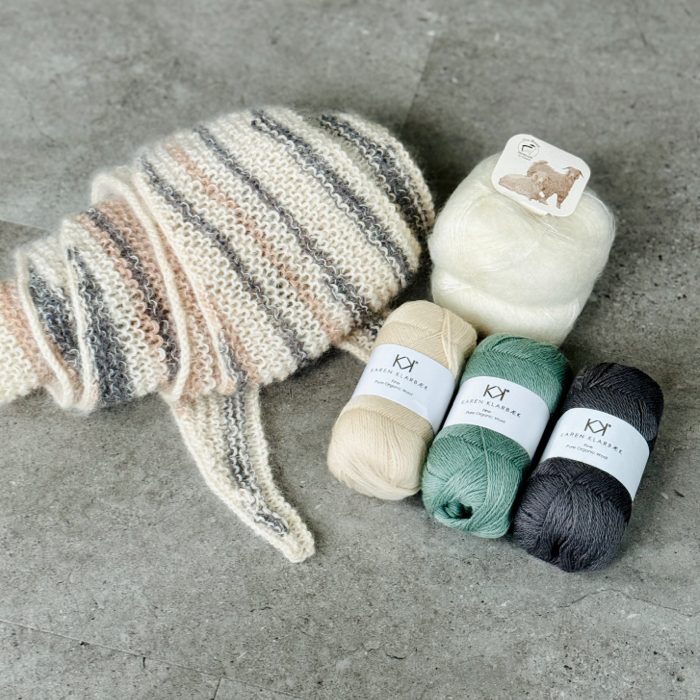 P&G Tørklæde, hoodie og sjal med farveskift strikkekit