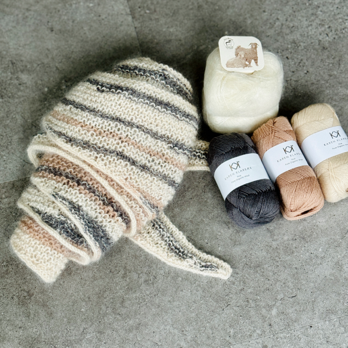 P&G Tørklæde, hoodie og sjal med farveskift strikkekit