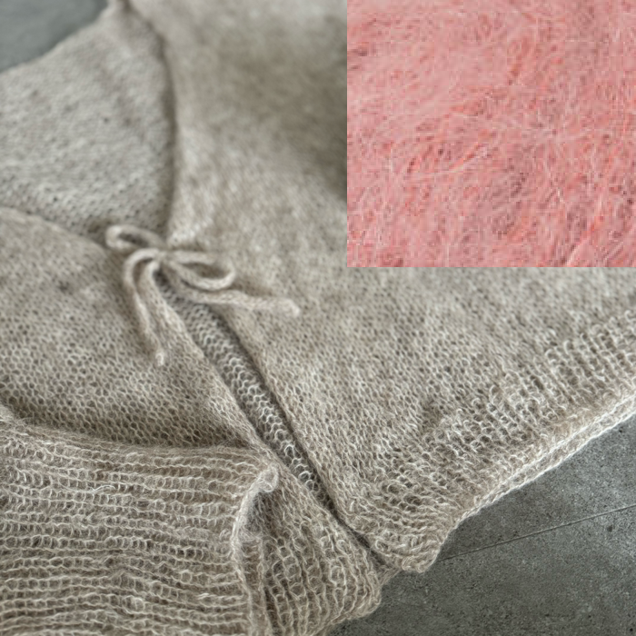 P&G Let cardigan med sløjfe strikkekit