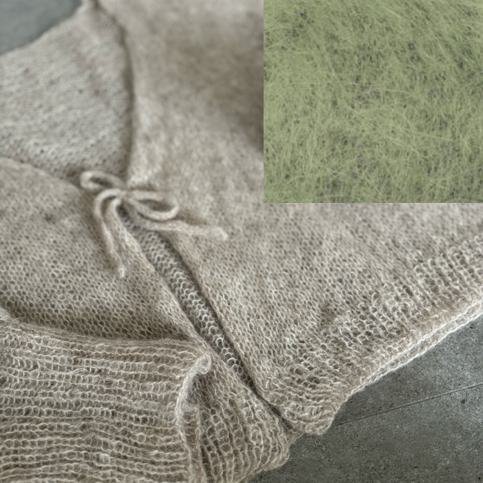 P&G Let cardigan med sløjfe strikkekit