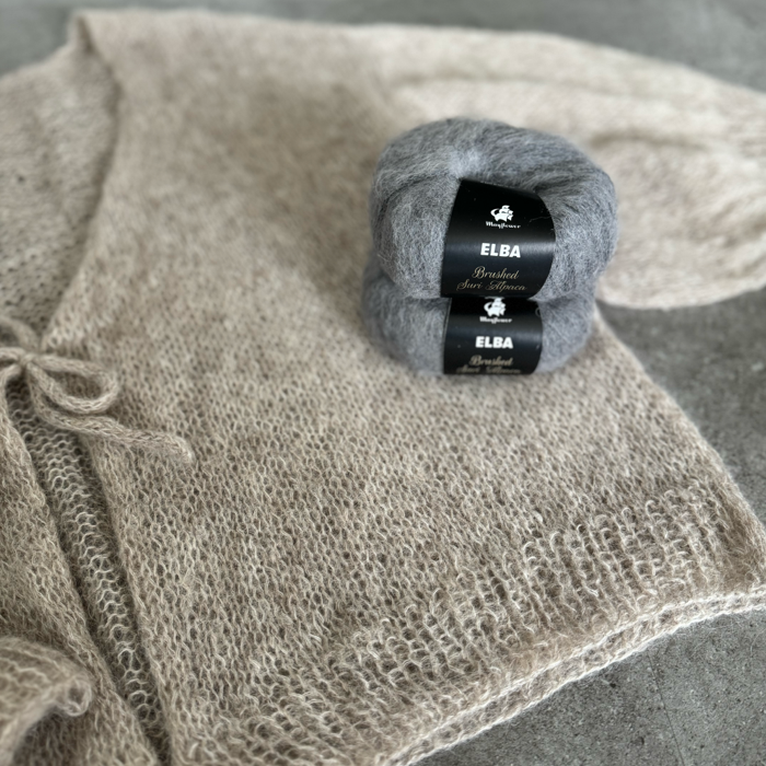 P&G Let cardigan med sløjfe strikkekit