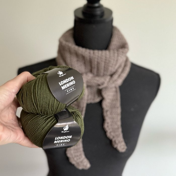 P&G Hæklet bandana med muslingekant hæklekit