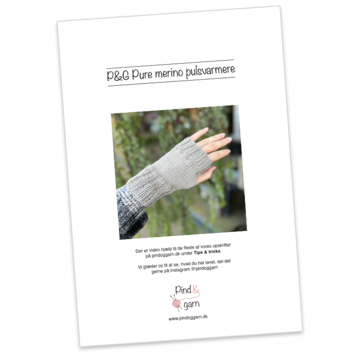 P&G Pure merino pulsvarmere strikkeopskrift