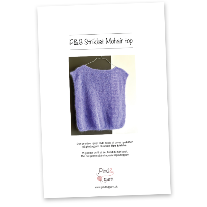 P&G Mohair top strikkeopskrift