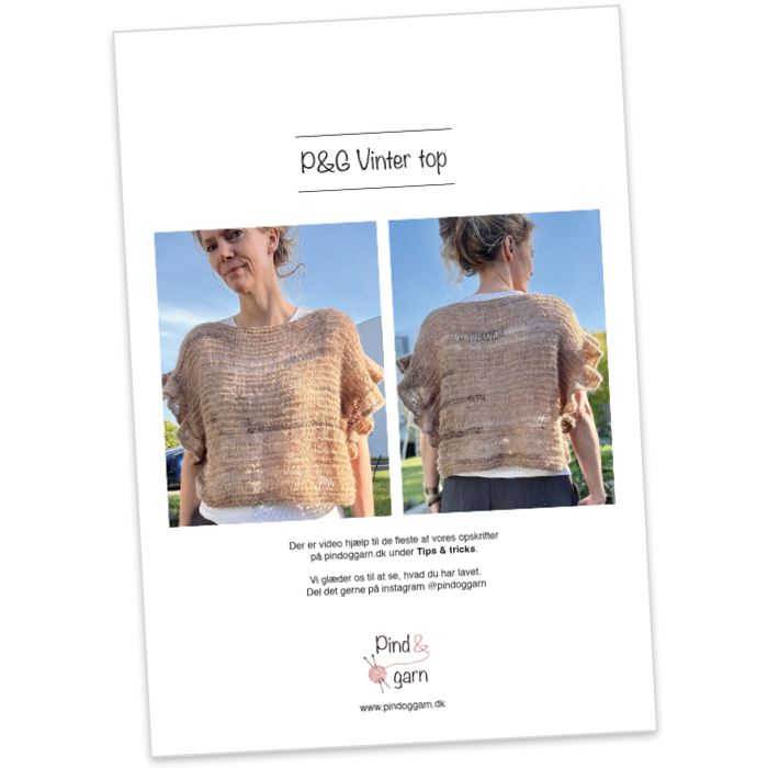 P&G Vintertop med flæse strikkeopskrift