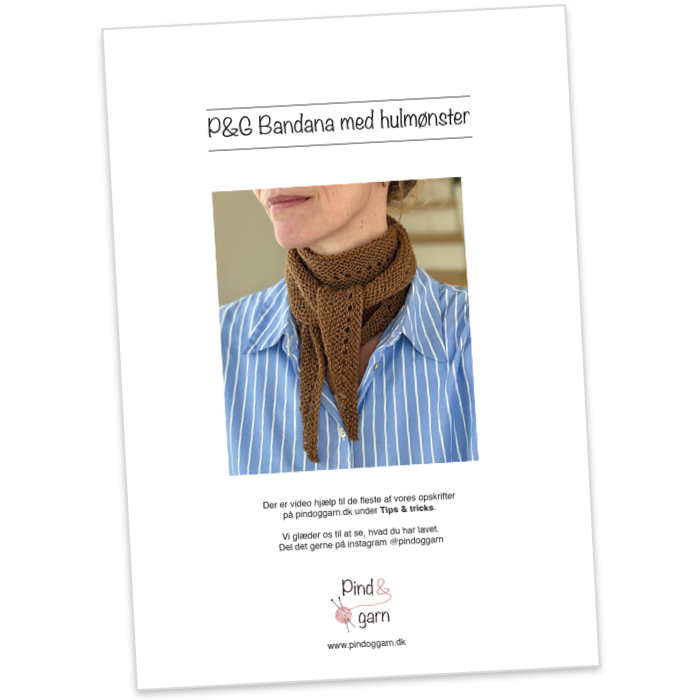 P&G Tørklæde med hulmønster strikkeopskrift