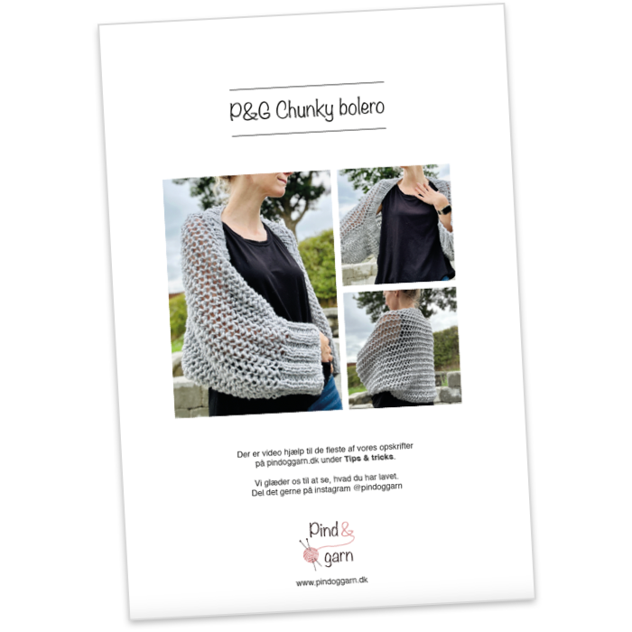 P&G Chunky bolero strikkeopskrift