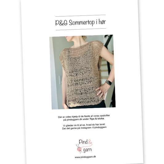 P&G Hørtop strikkeopskrift