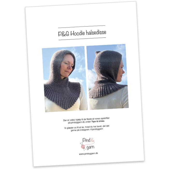 P&G Hoodie halsedisse strikkeopskrift