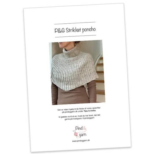 P&G Poncho strikkeopskrift