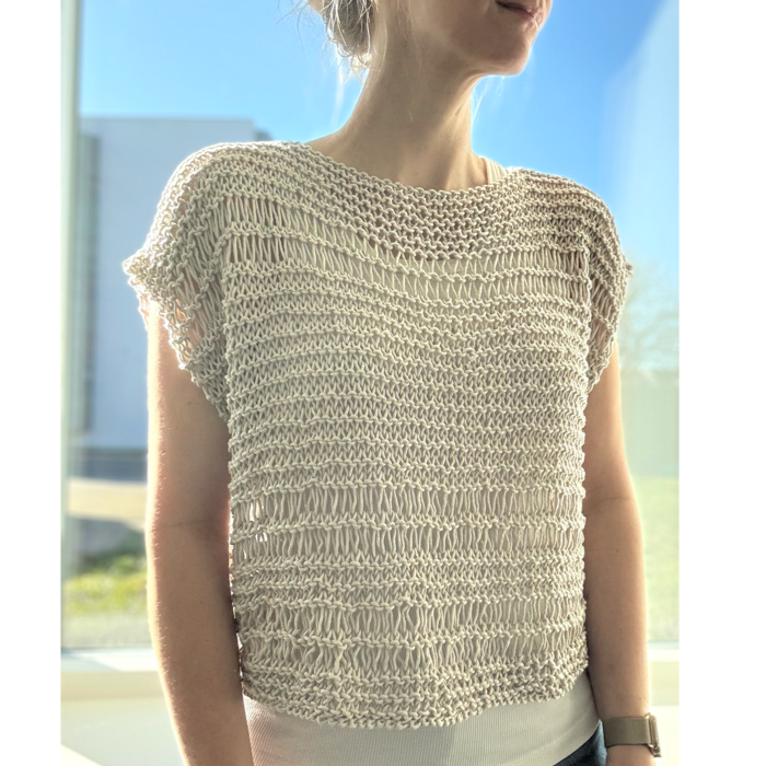 P&G Sommertop i bomuld strikkekit