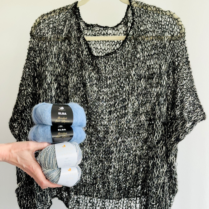 P&G Meleret oversize bluse strikkekit