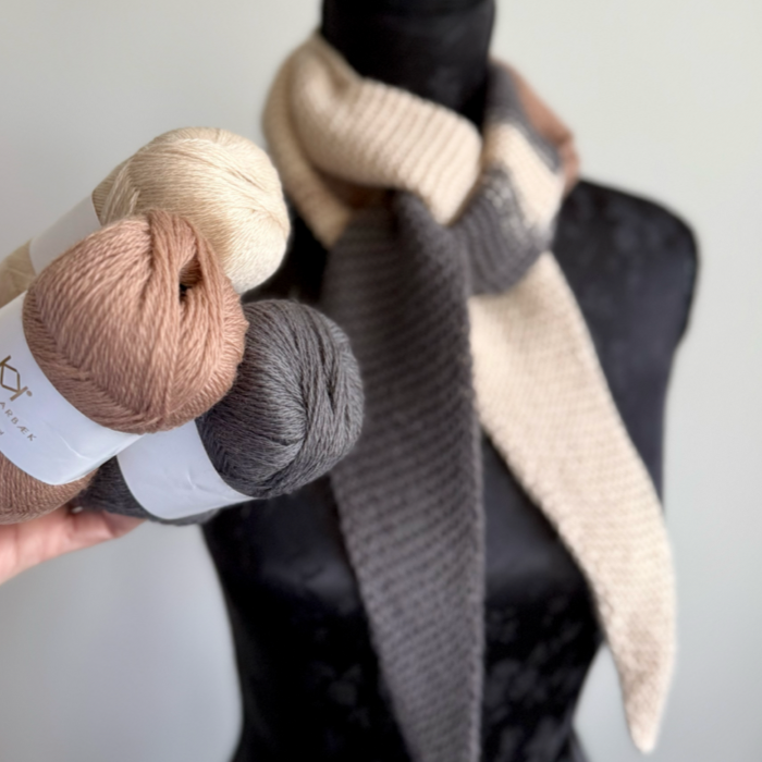 P&G Tørklæde med farveskift strikkekit