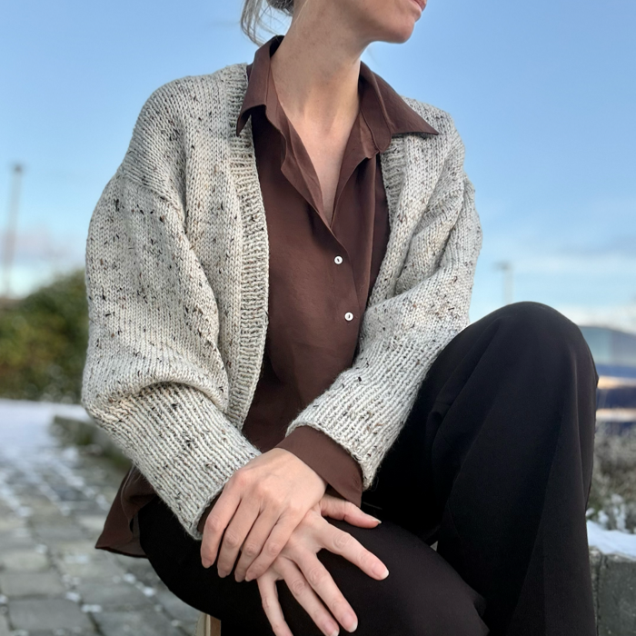 P&G Tweed cardigan strikkekit
