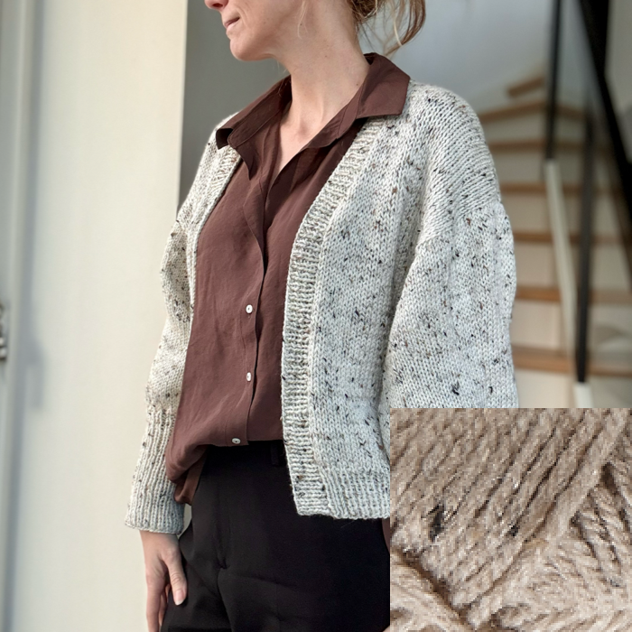 P&G Tweed cardigan strikkekit