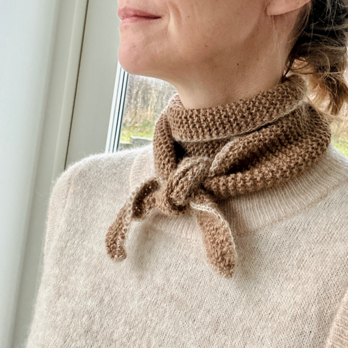 P&G Baby alpaca tørklæde med kant strikkekit