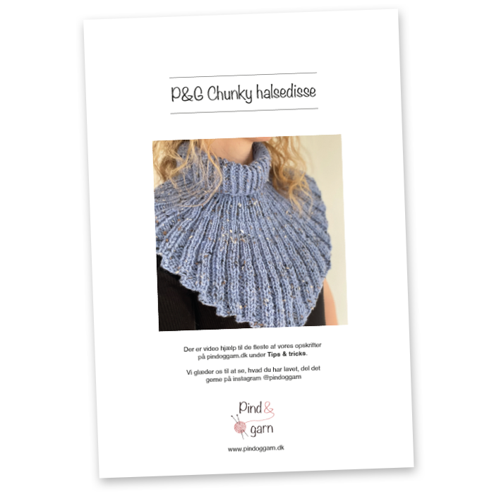 P&G Chunky halsedisse strikkeopskrift