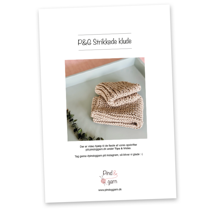 P&G Klude strikkeopskrift