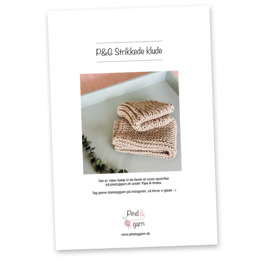 P&G Klude strikkeopskrift