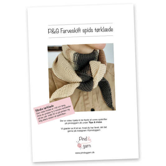 P&G Tørklæde med farveskift strikkeopskrift