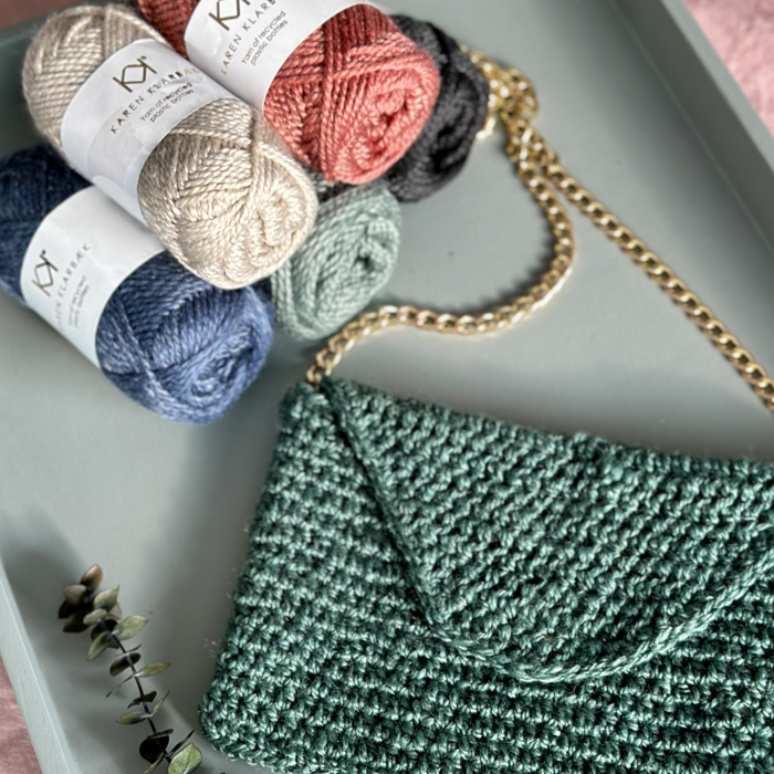 P&G Clutch i flaskegarn hæklekit