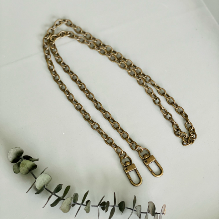 Taskekæde antik guld 88 cm