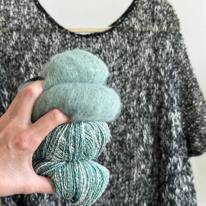 P&G Meleret oversize bluse strikkekit