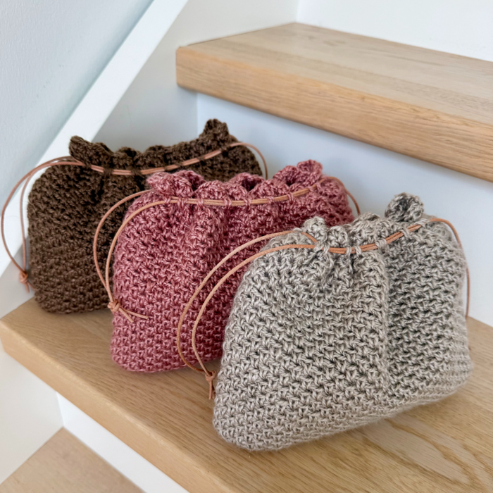 P&G Clutch med lædersnor hæklekit