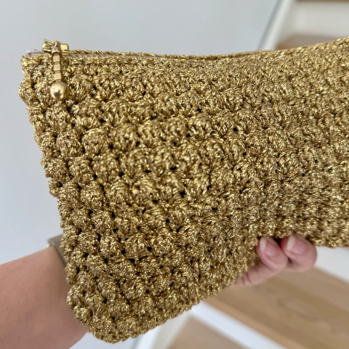 P&G Guld Boble clutch hæklekit