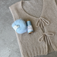 P&G Mohair vest med sløjfe strikkekit