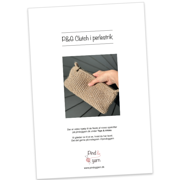 P&G Perle clutch strikkeopskrift