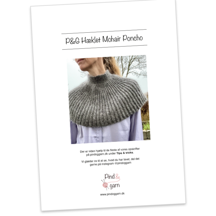 P&G Mohair Poncho hækleopskrift