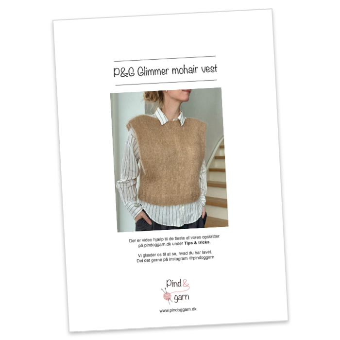 P&G Glimmer mohair vest strikkeopskrift