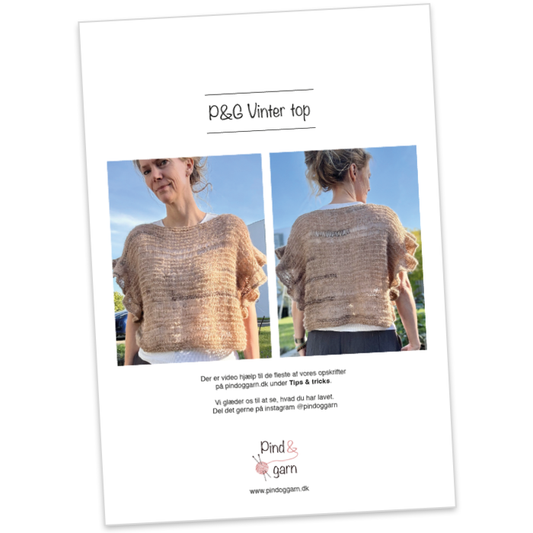 P&G Vintertop med flæse strikkeopskrift