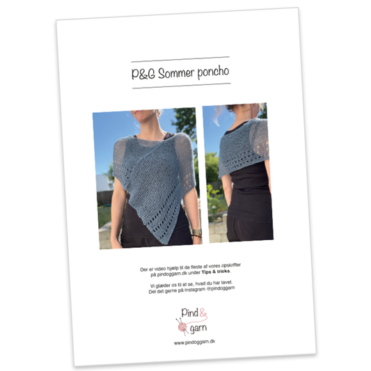 P&G Sommer poncho strikkeopskrift