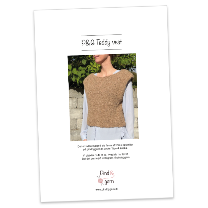P&G Teddy vest strikkeopskrift