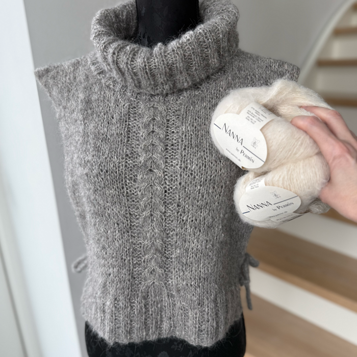 P&G Vest med snoning strikkekit