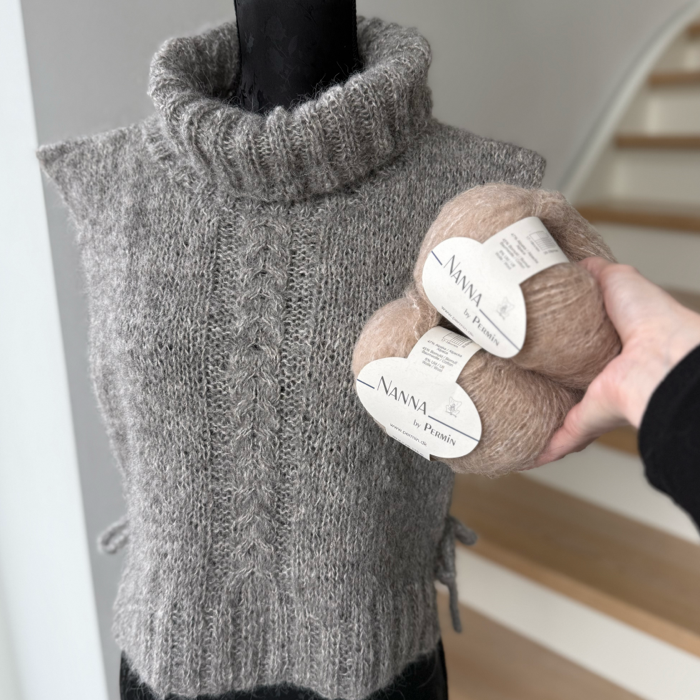 P&G Vest med snoning strikkekit