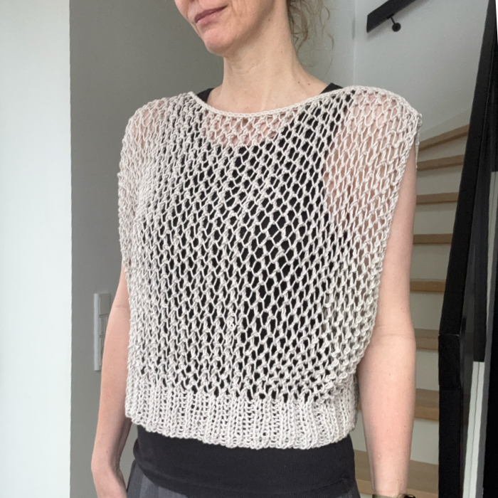 P&G Sommerbluse med hulmønster strikkekit