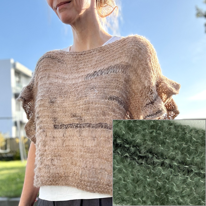 P&G Vinter top med flæse strikkekit