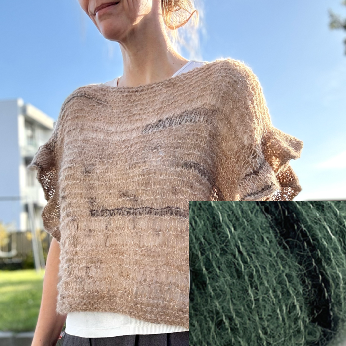 P&G Vinter top med flæse strikkekit