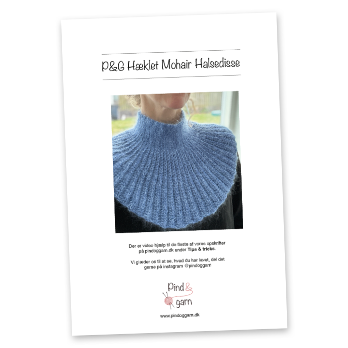 P&G Mohair halsedisse hækleopskrift